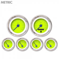 6 Ga. Set - Metric VX Gn, Black Mod Needles, Chrome Trim Rings Style Kit DIY - Part Number: GAR247ZMXRABCF