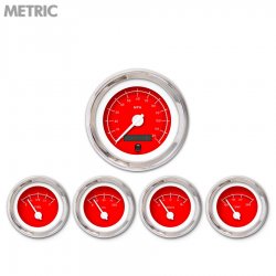 5 Ga. Set - Metric VX Rd, White Mod Needles, Chrome Trim Rings Style Kit DIY - Part Number: GAR248ZMXQABCD