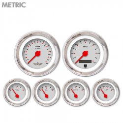 6 Ga. Set w/ emblem - Metric Pegged Ash, Rd Mod Nedl, Chrom Trm Rngs~ Kit DIY - Part Number: GAR254ZMARABCE