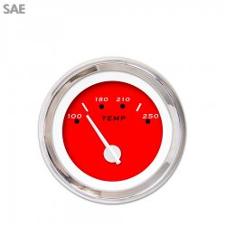 Water Temp Ga. - SAE Pegged Rd, Wht Mod Nedl, Chrome Trm Rings Style Kit DIY - Part Number: GAR256ZEXLABCD