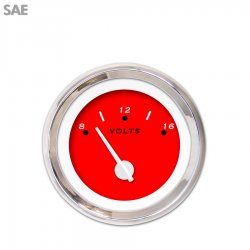 Volt Ga. - SAE Pegged Rd, White Mod Needles, Chrome Trim Rings Style Kit DIY - Part Number: GAR256ZEXNABCD