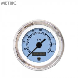 Speedo Ga. Metric Rider Black, Black Vintage Nedl, Chrome Rings~Style Kit DIY - Part Number: GAR257ZMXHABAC