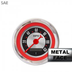 Speedo Ga. - Amer Retro Rod Rd Rng, Rd Clasic Nedl, Chrom Trm Rngs~Style Kit DIY - Part Number: GAR25ZEXHABBE