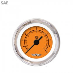 Tach Ga. w/ emblem Rider Or, Black Vintage Nedl, Chrome Trm Rings~Style Kit DIY - Part Number: GAR260ZEAIABAC