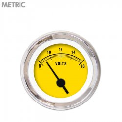 Volt Ga. Metric Rider Yellow, Black Vintage Nedl, Chrom Trm Rings~Style Kit DIY - Part Number: GAR262ZMXNABAC