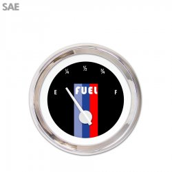 Fuel level Ga. - Vintage Autobahn Black, Wht Mod Nedl, Chrom Trm Rngs~Style Kit - Part Number: GAR265ZEXKABCD