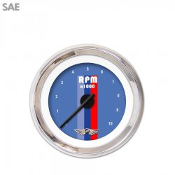 Tach Ga. w/ emblem Vintage Autobahn Black, Black Mod Nedl, Chrom Rngs~ Kit DIY - Part Number: GAR266ZEAIABCC