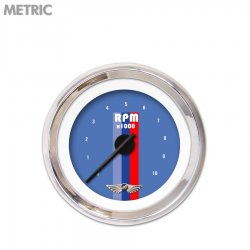 Tach Ga. w/ emblem Vintage Autobahn Black, Black Mod Nedl, Chrom Rngs~ Kit DIY - Part Number: GAR266ZMAIABCC