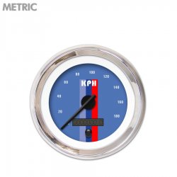 Speedo Ga. Metric Vintage Autobahn Black, Black Mod Nedl, Chrom Rngs~ Kit DIY - Part Number: GAR266ZMXHABCC