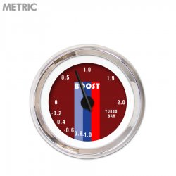 Turbo Ga. - Metric Vintage Autobahn Rd, Black Mod Nedl, Chrom Trm Rngs~ Kit DIY - Part Number: GAR267ZMXMABCC