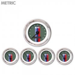 5 Ga. Set Metric Vintage Autobahn Ash, Black Mod Nedl, Chrom Trm Rngs~ Kit DIY - Part Number: GAR268ZMXQABCC