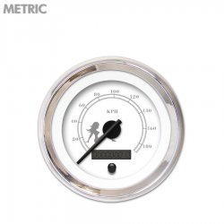 Speedo Ga. Metric Mudflap Grey Txt, White, Black Mod Nedl, Chrom Rngs~ Kit DIY - Part Number: GAR272ZMXHABCC