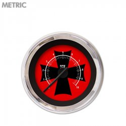 Tach Ga. - Iron Cross Rd, Black Mod Needles, Chrome Trim Rings Style Kit DIY - Part Number: GAR275ZMXIABCC