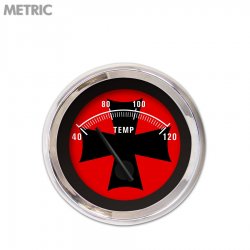 H2O Temp Ga. Metric Iron Cross Rd, Black Mod Nedl, Chrom Trm Rings~Style Kit DIY - Part Number: GAR275ZMXLABCC