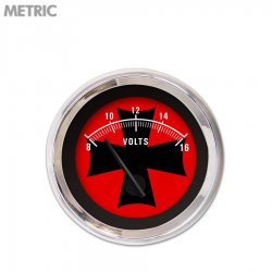 Volt Ga. - Metric Iron Cross Rd, Black Mod Nedl, Chrome Trm Rings Style Kit DIY - Part Number: GAR275ZMXNABCC