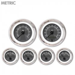 6 Ga. Set Metric Iron Cross Gry, Black Mod Nedl, Chrome Trm Rings~Style Kit DIY - Part Number: GAR276ZMXRABCC