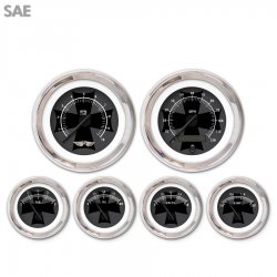 6 Ga. Set w/ emblem SAE Iron Cross Ash, Black Mod Nedl, Chrom Trm Rngs~ Kit DIY - Part Number: GAR278ZEARABCC