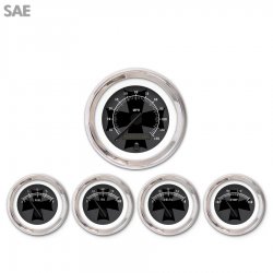 5 Ga. Set - SAE Iron Cross Ash, Black Mod Nedl, Chrome Trm Rings Style Kit DIY - Part Number: GAR278ZEXQABCC