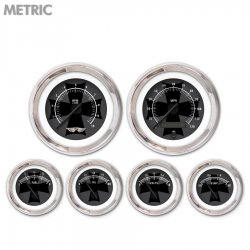 6 Ga. Set w/emblem-Metric Iron Cross Ash, Black Mod Nedl, Chrom Rngs~ Kit DIY - Part Number: GAR278ZMARABCC