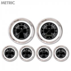 6 Ga. Set Metric Iron Cross Ash, Black Mod Nedl, Chrome Trm Rings~Style Kit DIY - Part Number: GAR278ZMXRABCC