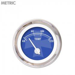 H2O Temp Ga. - Metric Iron Cross Black, Wht Mod Nedl, Chrom Trm Rings~Style Kit - Part Number: GAR279ZMXLABCD