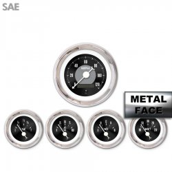 5 Ga. Set SAE Amer Clasic Black III, White Clasic Nedl, Chrom Trm Rngs~ Kit DIY - Part Number: GAR27ZEXQABBD