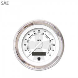 Speedo Ga. - SAE Iron Cross Wht, Wht Mod Nedl, Chrome Trm Rings Style Kit DIY - Part Number: GAR280ZEXHABCD