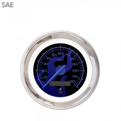 Speedo Ga. SAE Ghost Flame Black Black Flame, Black Mod Nedl, Chrom Rngs~ Kit - Part Number: GAR283ZEXHABCF