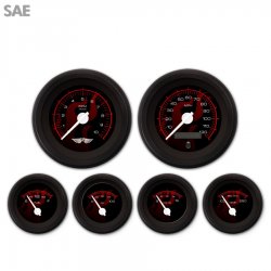 6 Ga. Set SAE Ghost Flame Black Rd Flame White Mod Nedl Black Trm Rngs~Kit - Part Number: GAR286ZEARACCD