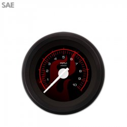Tach Ga. Ghost Flame Black Rd Flame, White Mod Nedl, Black Rings~Style Kit DIY - Part Number: GAR286ZEXIACCD