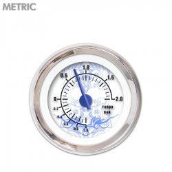 Turbo Ga. - Metric Tribal White, Black Mod Nedl, Chrome Trm Rings Style Kit DIY - Part Number: GAR289ZMXMABCF