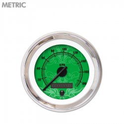 Speedo Ga. - Metric Tribal Gn, Black Mod Nedl, Chrome Trm Rings Style Kit DIY - Part Number: GAR290ZMXHABCC