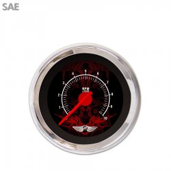 Tach Ga. w/ emblem - Tribal Black, Rd Mod Nedl, Chrome Trm Rings Style Kit DIY - Part Number: GAR292ZEAIABCE