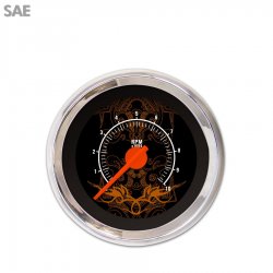 Tach Ga. - Tribal Black Or Accents, Or Mod Nedl, Chrome Trm Rings Style Kit DIY - Part Number: GAR293ZEXIABCH