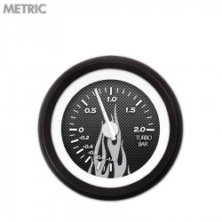 Turbo Ga. - Metric CF Gry Flame, Wht Mod Needles, Black Trm Rings Style Kit DIY - Part Number: GAR294ZMXMACCD