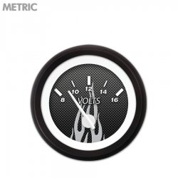 Volt Ga. - Metric CF Gry Flame, Wht Mod Needles, Black Trim Rings Style Kit DIY - Part Number: GAR294ZMXNACCD