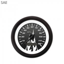 Speedo Ga. - SAE CF Wht Flame, Black Mod Needles, Black Trim Rings Style Kit DIY - Part Number: GAR295ZEXHACCC