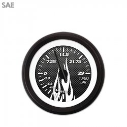 Turbo Ga. SAE CF White Flame, Black Mod Needles, Black Trim Rings Style Kit DIY - Part Number: GAR295ZEXMACCC