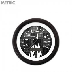 Speedo Ga. Metric CF White Flame, Black Mod Nedl, Black Trm Rings Style Kit DIY - Part Number: GAR295ZMXHACCC