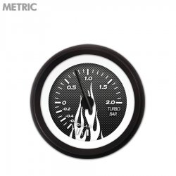 Turbo Ga. Metric CF White Flame, Black Mod Needles, Black Rings Style Kit DIY - Part Number: GAR295ZMXMACCC