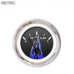 Oil Pres Ga. Metric CF Black Flame, Black Mod Nedl, Chrom Rings~Style Kit DIY - Part Number: GAR297ZMXJABCC