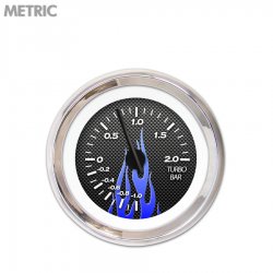 Turbo Ga. Metric CF Black Flame, Black Mod Nedl, Chrome Trm Rings Style Kit DIY - Part Number: GAR297ZMXMABCC