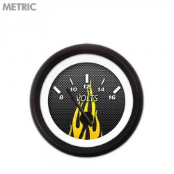 Volt Ga. Metric CF Yellow Flame, Black Mod Nedl, Black Trm Rings Style Kit DIY - Part Number: GAR299ZMXNACCC