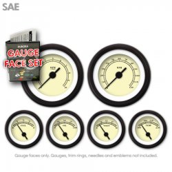 Gauge Face Set - SAE All American Classic Tan - Part Number: GARFE10