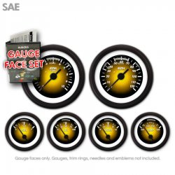 Gauge Face Set - SAE Pulsar Amber - Part Number: GARFE104