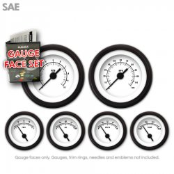 Gauge Face Set - SAE Muscle White - Part Number: GARFE108