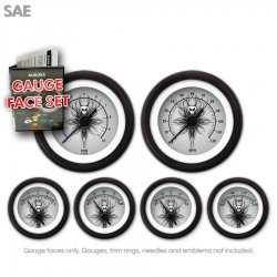 Gauge Face Set - SAE Skull Series - Part Number: GARFE115
