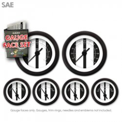 Gauge Face Set - SAE Cobra Black - Part Number: GARFE123