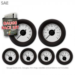 Gauge Face Set - SAE DECO XT Ash - Part Number: GARFE15