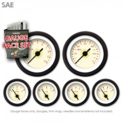 Gauge Face Set - SAE DECO XT Tan - Part Number: GARFE16